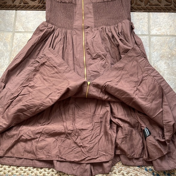 Anthropologie The Tommie Cap Sleeve Smocked Front-Zip Shirt Dress Sz 1X NWT - Picture 10 of 14